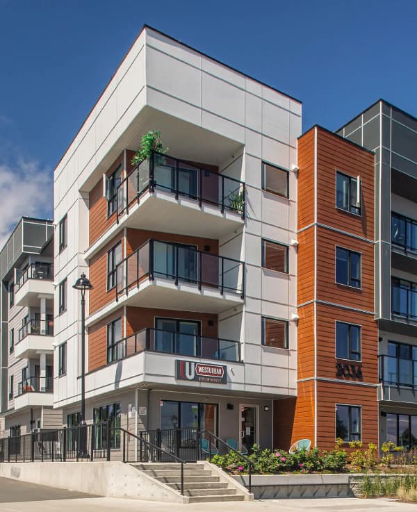 exterior of multi-res apartments, all electrical done by Voltzy